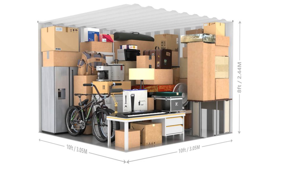 100 sq ft storage unit