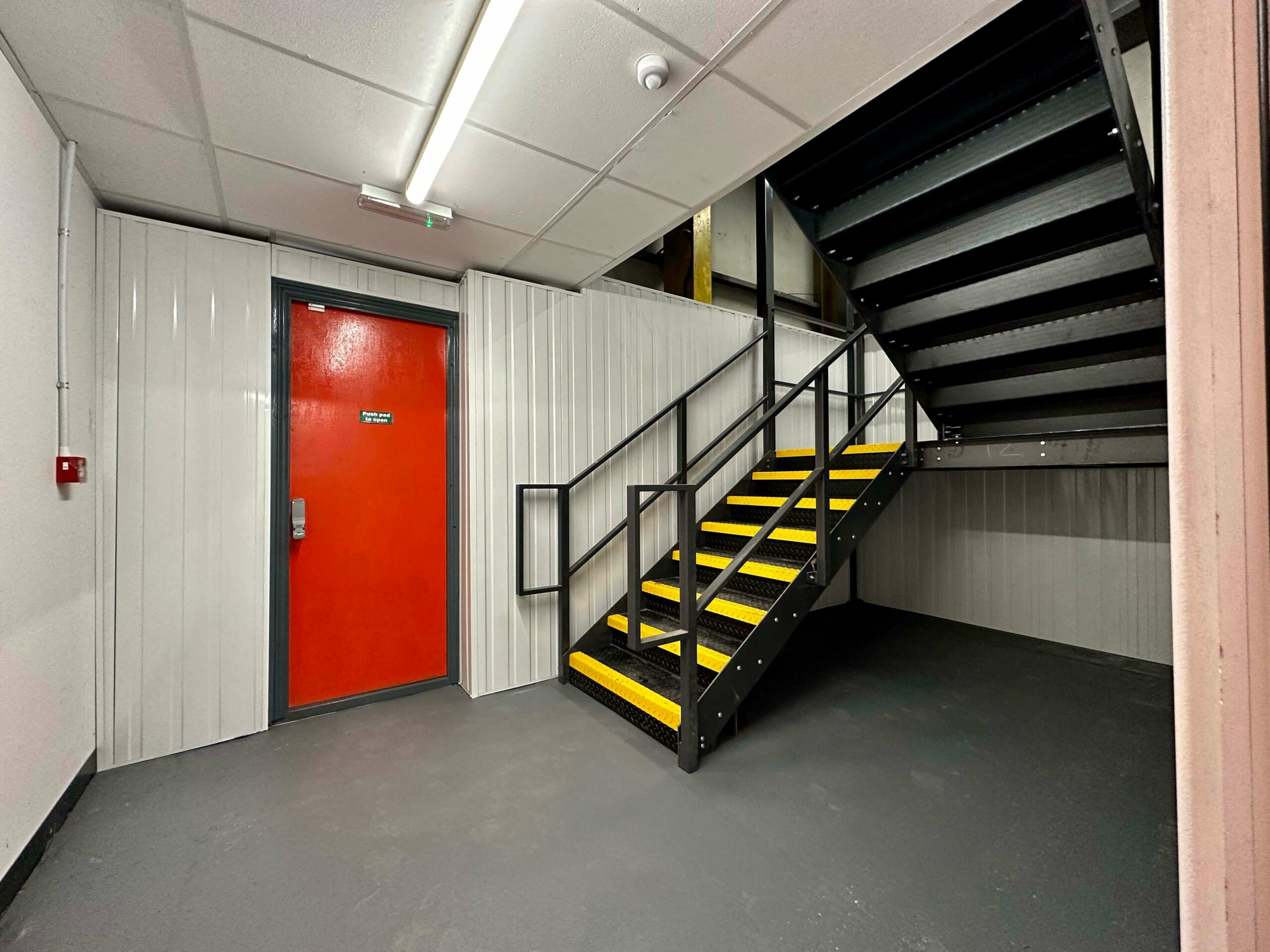 stairs inside of the grantham self storage